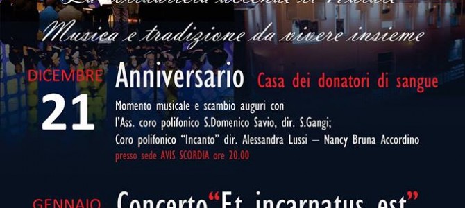 21 dicembre 2014, I anniversario della Casa dei Donatori – Programma della giornata