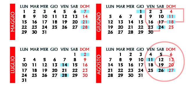 Calendario giornate di raccolta 2017