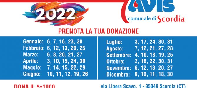 Calendario Giornate di Raccolta 2022